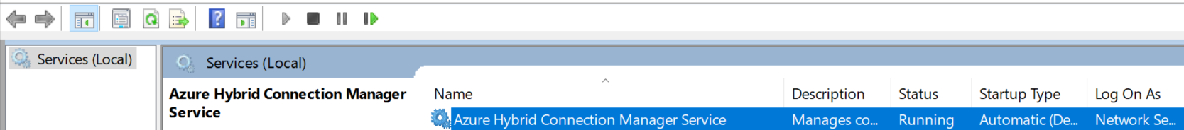 Azure Hybrid Connection Manager Servce
