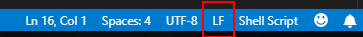 VS Code Line Ending Encoding