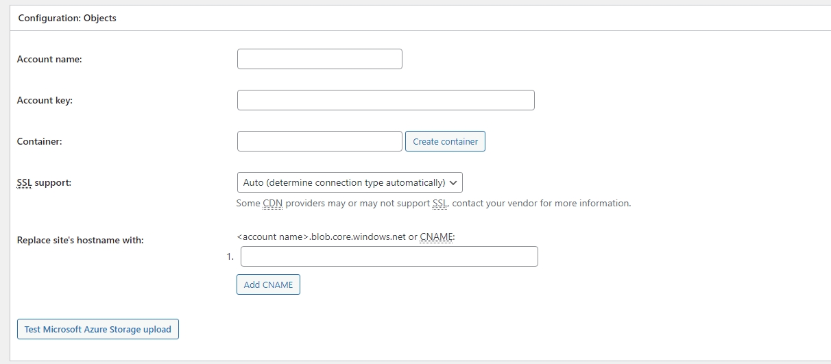 W3 Total Cache CDN Settings