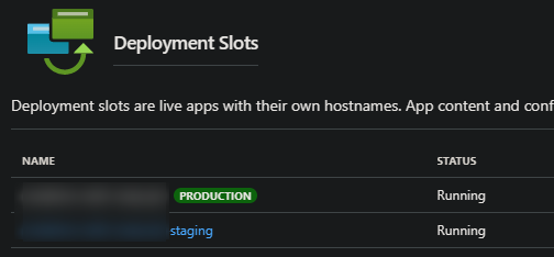Deployment Slots UI