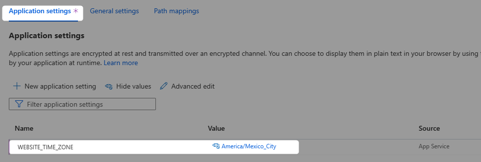 TimeZone Config