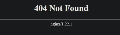 NGINX HTTP 404