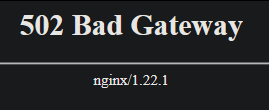 NGINX HTTP 502