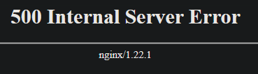 NGINX HTTP 500