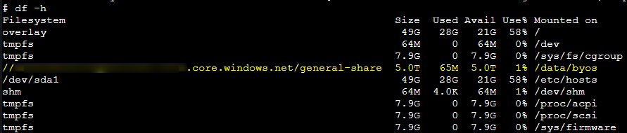 Volumes on filesystem