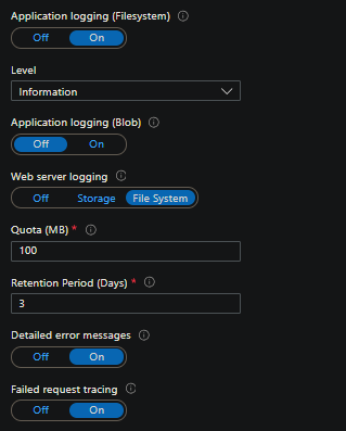 App Service Logs