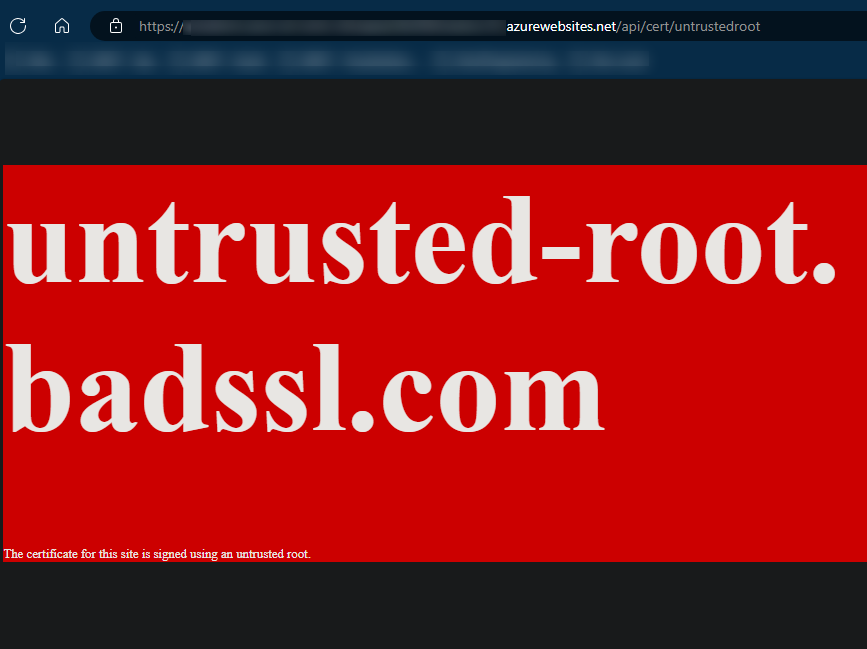 Untrusted Root CA - success