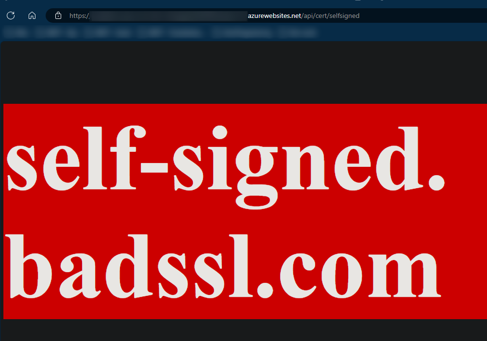 Self-signed certificate request