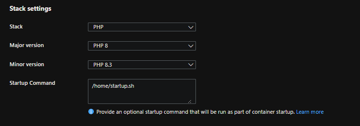 Startup Command