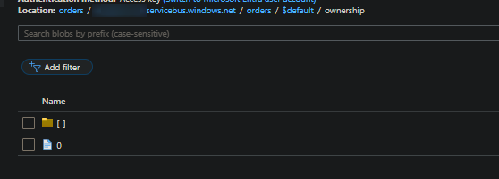 Checkpoint ownership in blob storage