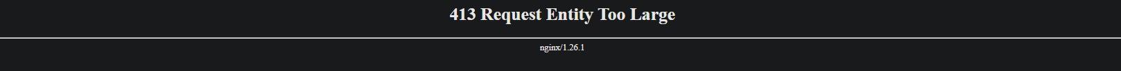 NGINX HTTP 413 error