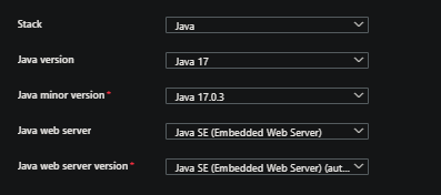 Configuration blade for Java SE