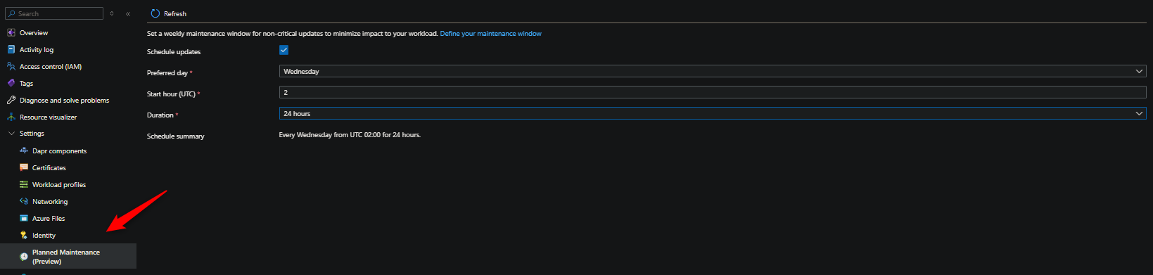 Planned Maintenance blade